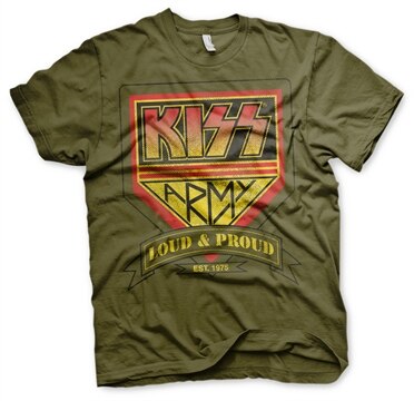 KISS ARMY Distressed Logo T-Shirt, Basic Tee