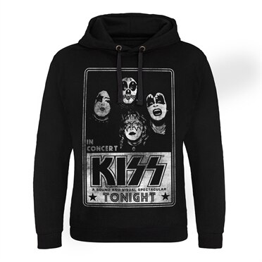 KISS In Concert Distressed Poster Epic Hoodie, Epic Hooded Pullover