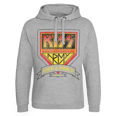 KISS ARMY - Loud & Proud Distressed Logo Epic Hoodie, Epic Hooded Pullover