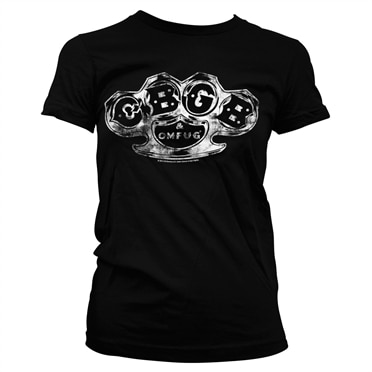 Läs mer om CBGB Knuckle Washed Logo Girly Tee, T-Shirt