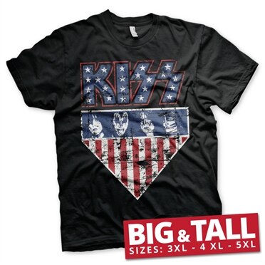 Läs mer om KISS Stars & Stripes Big & Tall T-Shirt, T-Shirt
