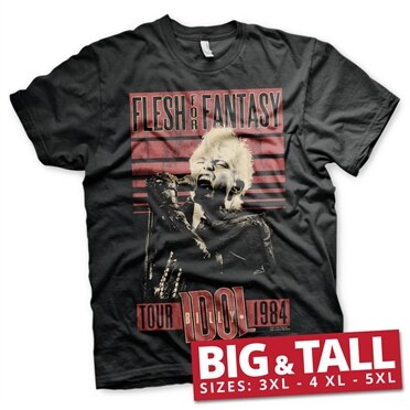 Billy Idol - Flesh For Fantasy Tour 1984 Big & Tall T-Shirt, Big & Tall T-Shirt