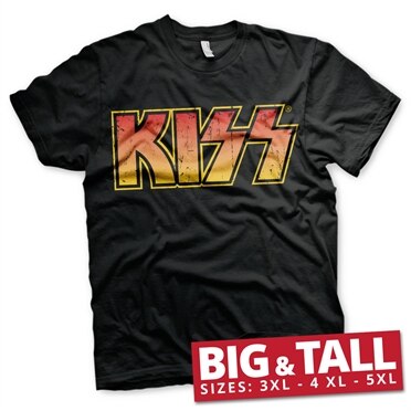 KISS Distressed Logotype Big & Tall T-Shirt, Big & Tall T-Shirt