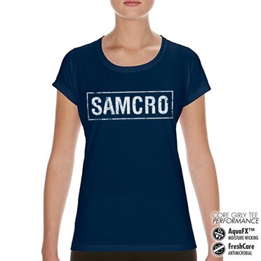Sons Of Anarchy - SAMCRO Distressed Performance Girly Tee, CORE PERFORMANCE GIRLY TEE