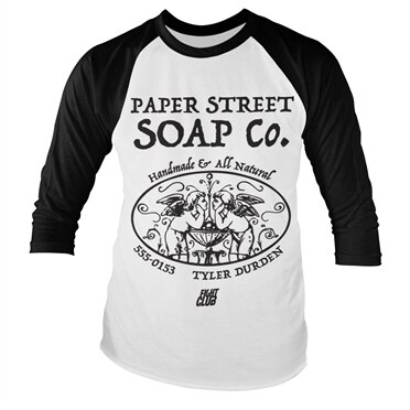 Fight Club - Paper Street Soap Company Long Sleeve Baseball Tee, Long Sleeve Baseball Tee