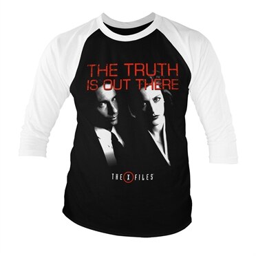 The X-Files - The Truth Is Out There Baseball 3/4 Sleeve Tee, Baseball 3/4 Sleeve Tee