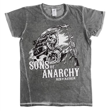 Sons Of Anarchy - SOA AK Reaper Urban T-Shirt, Washed Urban T-Shirt