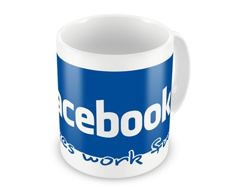 Läs mer om Facebook make work fun! Coffee Mug, Accessories
