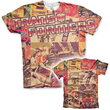 Retro Transformers Allover T-Shirt, Modern Fit Polyester Tee