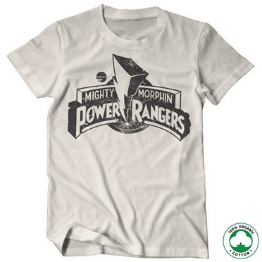 Power Rangers Distressed Logo Organic T-Shirt, 100% Organic T-Shirt