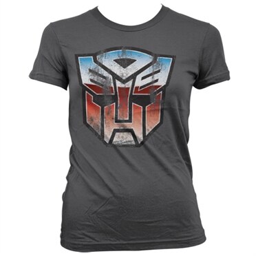 Distressed Autobot Shield Girly T-Shirt, Girly Tee