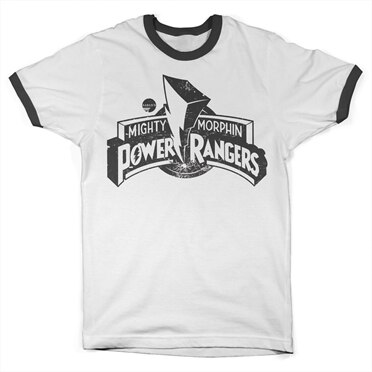 Power Rangers Distressed Logo Ringer Tee, Ringer Tee
