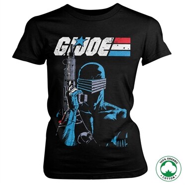 G.I. Joe - Snake Eyes Distressed Organic Girly T-Shirt, 100% Organic Girly T-Shirt
