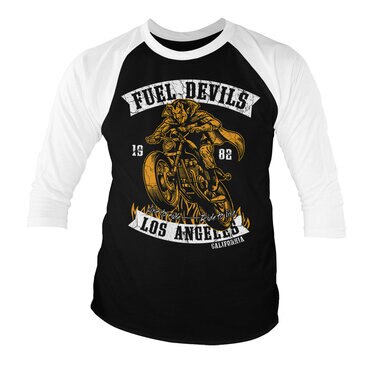 Läs mer om Fuel Devils Rider Baseball 3/4 Sleeve Tee, Long Sleeve T-Shirt