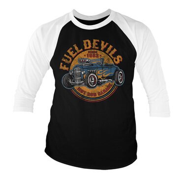 Läs mer om Fuel Devils Flame Rod Baseball 3/4 Sleeve Tee, Long Sleeve T-Shirt
