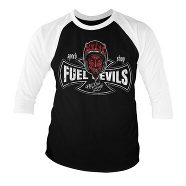 Läs mer om Smiling Devil Speed Shop Baseball 3/4 Sleeve Tee, Long Sleeve T-Shirt