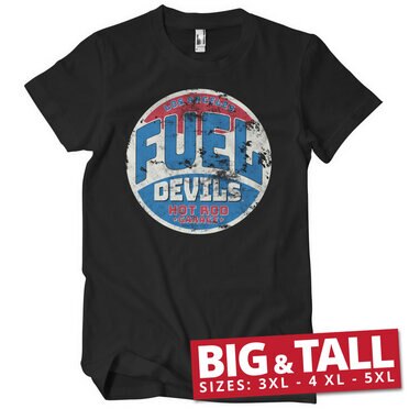 Läs mer om Fuel Devils Hot Rod Garage Patch Big & Tall T-Shirt, T-Shirt