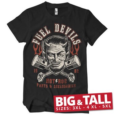 Läs mer om Fuel Devils Satans Pistons Big & Tall T-Shirt, T-Shirt
