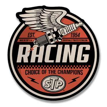 Läs mer om STP Vintage Racing Sticker, Accessories