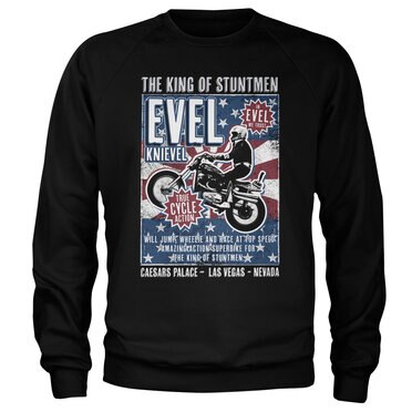 Läs mer om Evel Knievel Poster Sweatshirt, Sweatshirt