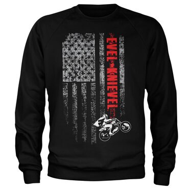 Läs mer om Evel Knievel Flag Sweatshirt, Sweatshirt