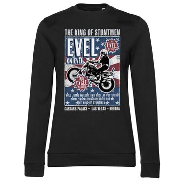 Läs mer om Evel Knievel Poster Girly Sweatshirt, Sweatshirt
