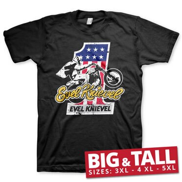 Läs mer om Evel Knievel No. 1 Big & Tall T-Shirt, T-Shirt