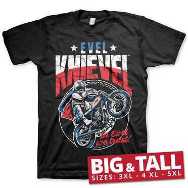 Läs mer om Evel Knievel Wheelie Big & Tall T-Shirt, T-Shirt