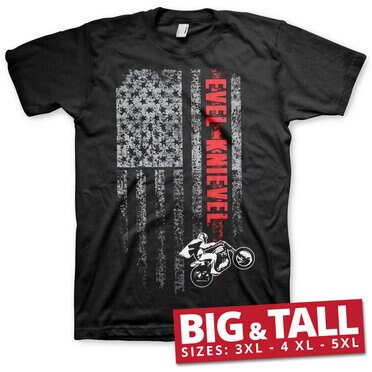 Läs mer om Evel Knievel Flag Big & Tall T-Shirt, T-Shirt