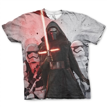 Star Wars - Kylo Ren Allover T-Shirt, Modern Fit Polyester Tee