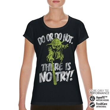 There Is No Try - Yoda Performance Girly Tee, CORE PERFORMANCE GIRLY TEE