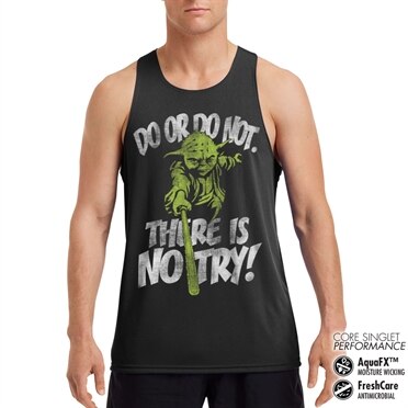There Is No Try - Yoda Performance Singlet, CORE PERFORMANCE MENS SINGLET