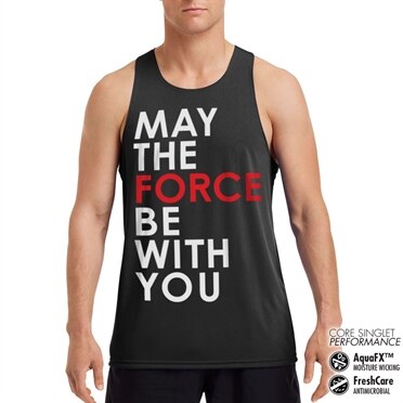 Star Wars - May The Force Be With You Performance Singlet, CORE PERFORMANCE MENS SINGLET
