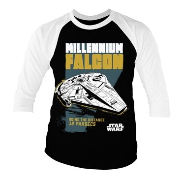 Millennium Falcon - Going The Distance Baseball 3/4 Sleeve Tee, Baseball 3/4 Sleeve Tee