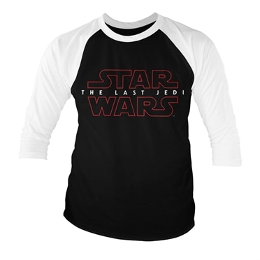 Star Wars - The Last Jedi Logo Black Baseball 3/4 Sleeve Tee, Baseball 3/4 Sleeve Tee