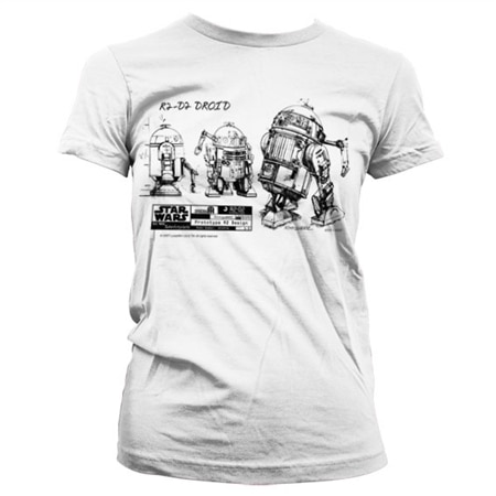 R2D2 Blueprint Girly T-Shirt, Girly T-Shirt