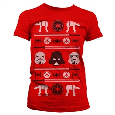 Star Wars AT-AT X-Mas Knit Girly T-Shirt, Girly Tee