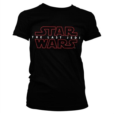 Star Wars - The Last Jedi Logo Black Girly Tee, Girly Tee