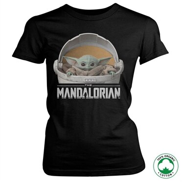 The Mandalorian Baby Yoda Crib Organic Girly T-Shirt, 100% Organic Girly T-Shirt