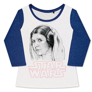 Star Wars - Princess Leia Girly Baseball Tee, Girly Baseball Tee