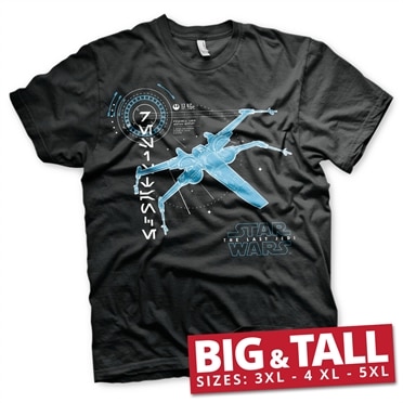 The Last Jedi S-X-378 X-Wing Big & Tall T-Shirt, Big & Tall T-Shirt