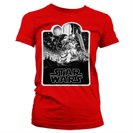 Star Wars Deathstar Poster Girly T-Shirt, Girly T-Shirt