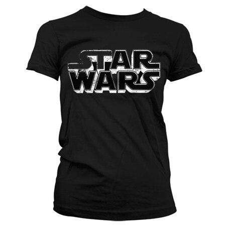 Star Wars Distressed Logo Girly T-Shirt, Girly T-Shirt