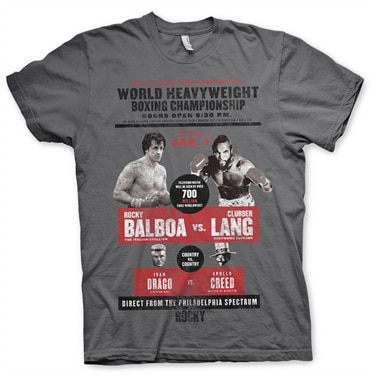 Läs mer om Rocky - World Heavyweight Poster T-Shirt, T-Shirt