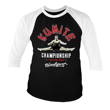 Läs mer om Bloodsport - Kumite Championship Baseball 3/4 Sleeve Tee, Long Sleeve T-Shirt