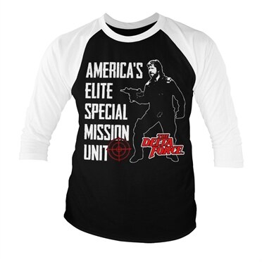 Läs mer om Delta Force - Americas Elite Special Mission Unit Baseball 3/4 Sleeve Tee, Long Sleeve T-Shirt