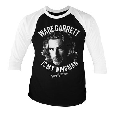 Läs mer om Wade Garrett Is My Wingman Baseball 3/4 Sleeve Tee, Long Sleeve T-Shirt