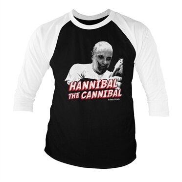 Läs mer om Hannibal The Cannibal Baseball 3/4 Sleeve Tee, Long Sleeve T-Shirt