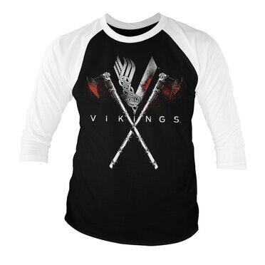 Läs mer om Vikings Axes Baseball 3/4 Sleeve Tee, Long Sleeve T-Shirt