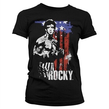 Rocky - American Flag Girly Tee, Girly Tee